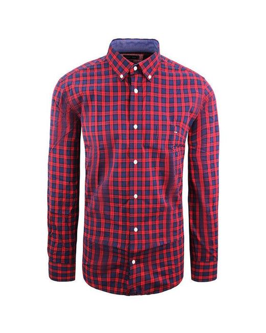 Eden Park Red Regular Oxford Shirt for men