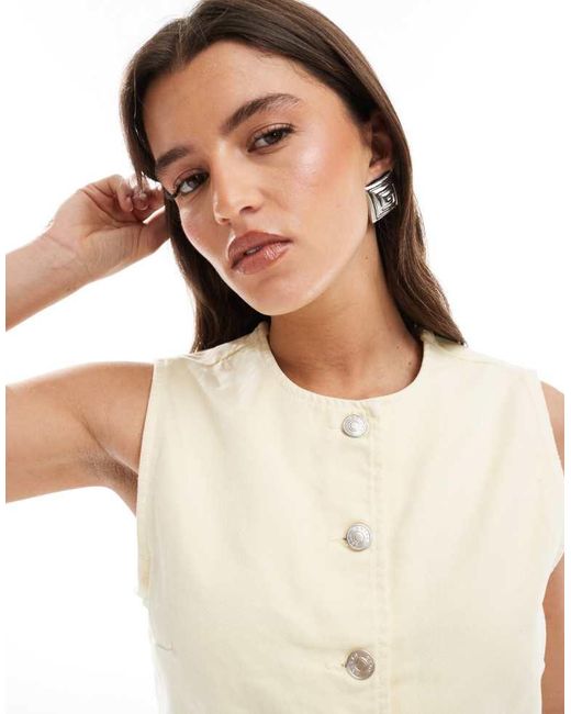 ASOS Natural Denim Waistcoat