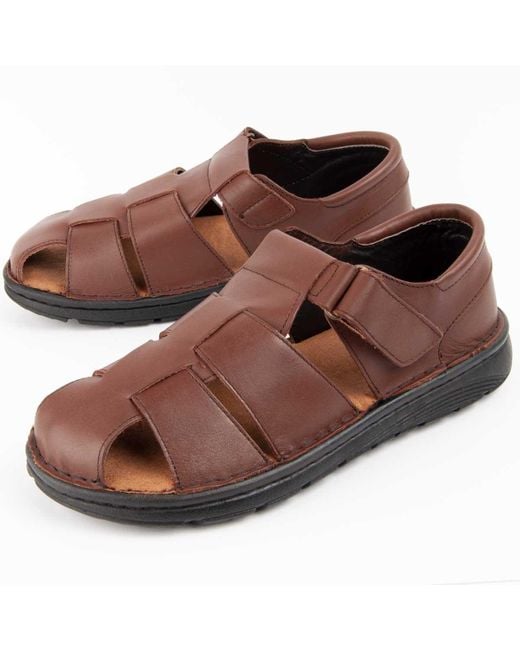 Purapiel Brown Sandal Beira7 Leather for men