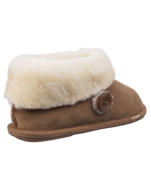 Cotswold Brown Wotton Sheepskin Bootie