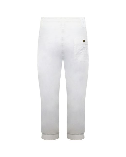 Nike White Cropped Track Pants Cotton