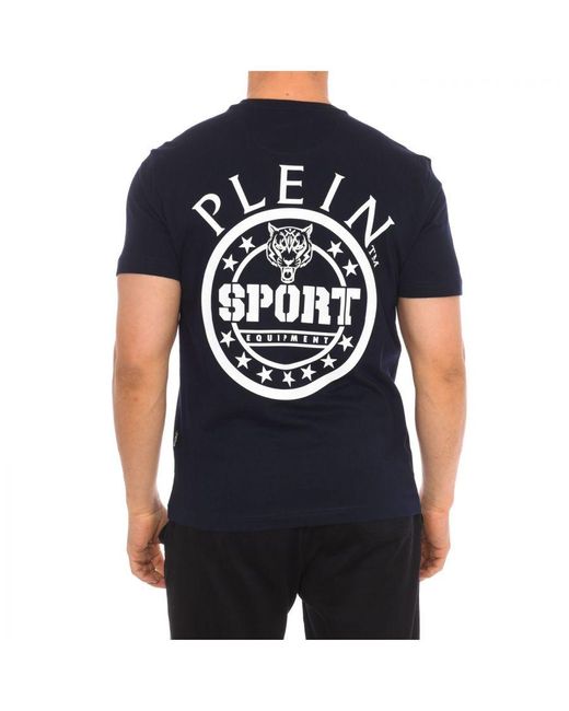 Philipp Plein Tips414 T-shirt Met Korte Mouwen in het Blue voor heren