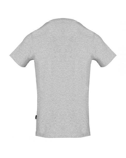 Aquascutum Gray Block Brand Logo T-Shirt for men