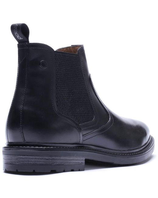 Base London Blue Smith Leather Boots for men
