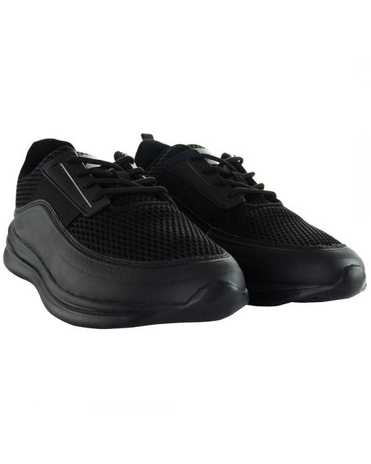 Henleys Black Silva Running Shoes for men