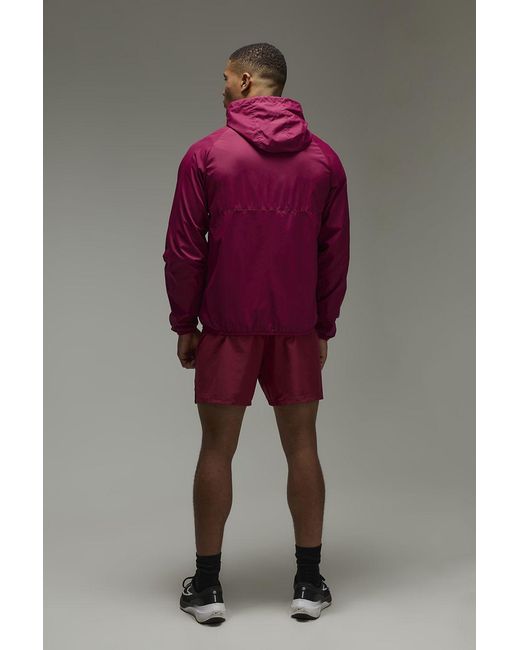 BoohooMAN Purple Man Active Shower Resist Ripstop Regular Fit Windbreaker for men
