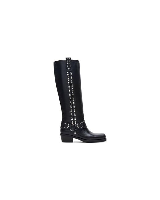 Steve Madden Black Leather Radlee 017 Boots