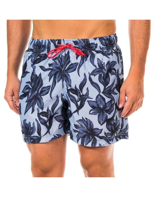 Tommy Hilfiger Blue Swimsuit With Drawstring And Mesh Lining 0P87872991-416 for men