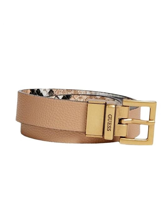 Guess Riem Woman Abey Omkeerbare Python in het White