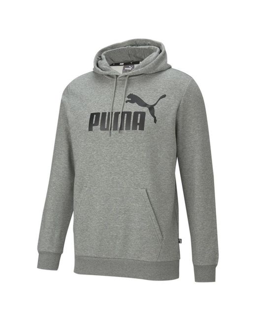PUMA Essentials Hoodie Met Groot Logo in het Gray voor heren