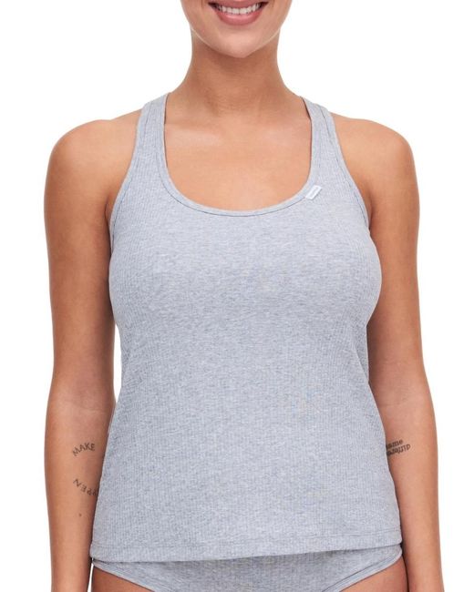 Chantelle Gray Cotton Comfort Tank Top