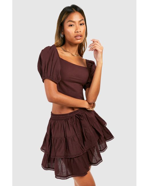 boohoo crochet top