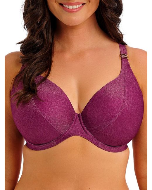 Fantasie Purple Paros Coast Plunge Bikini Top