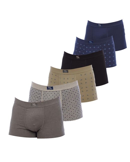 Kisses&Love Blue Pack Of 6 Units Of Boxer Briefs For Klbp6 for men