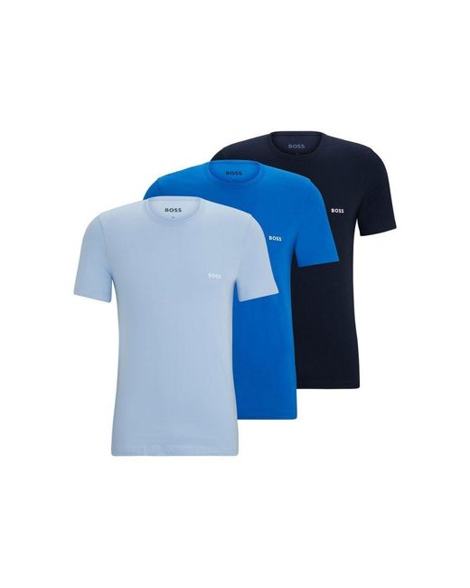 Boss Blue Tshirtrn 3P Classic T Shirt for men