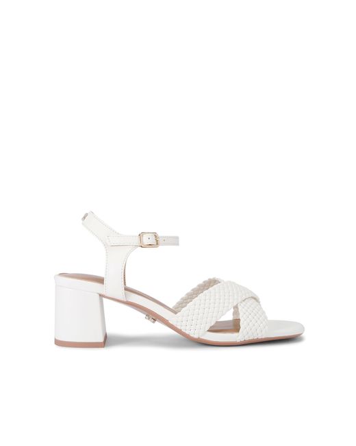 Carvela Kurt Geiger White Carvela Heels Bone Krypton Weave Block