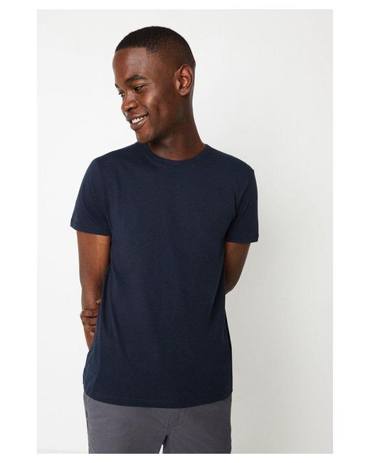 Burton Blue Plain Crew Neck Tee for men