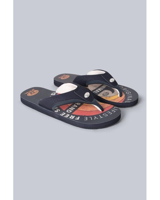 Mountain Warehouse Gray 'Jekyl' Flip Flops With Soft Padded Upper Straps Slip-On Beach Sandals Outdoors for men