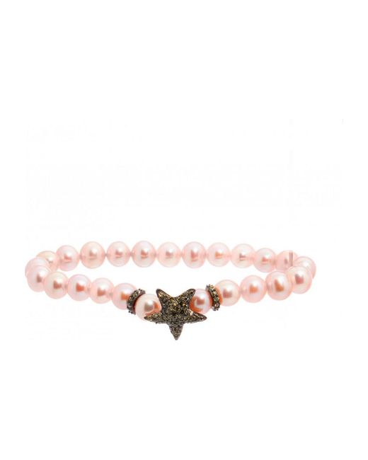 Lancaster White Jla-Br-Star-3-Pu Ladies Bracelet