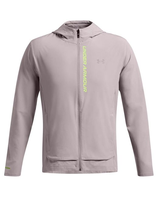 Under Armour Purple Outrun Storm Hooded Running Jacket for men