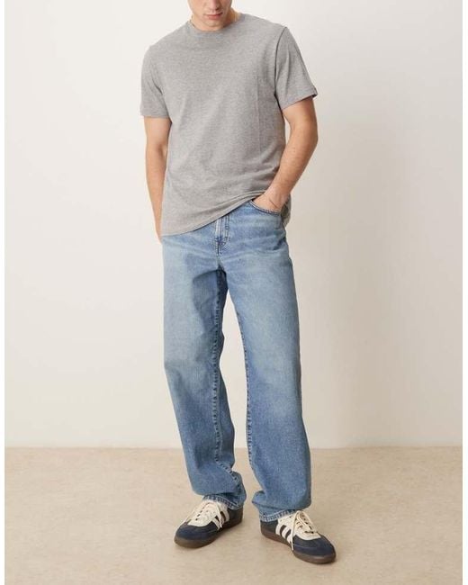 ASOS Blue Baggy Jeans for men