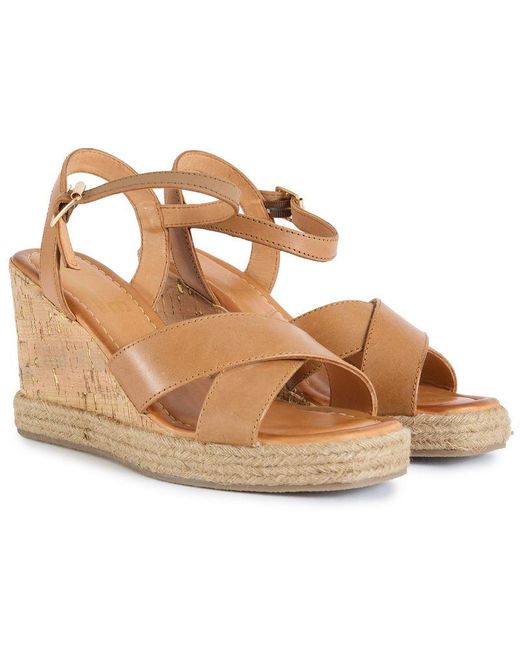 Sole Metallic Ldn Brita Wedge Sandals