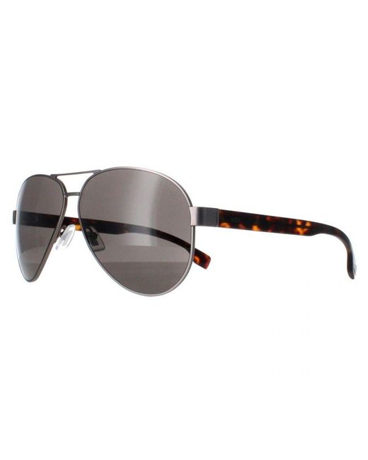Boss Gray Aviator Matte Ruthenium 1560/O/S Metal for men