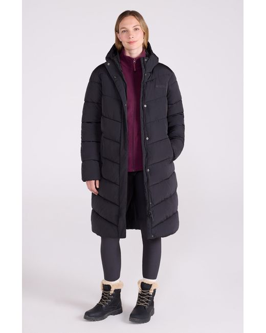 Mountain Warehouse Blue 'Alexia' Padded Jacket With Adjustable Hood Water Resistant Coat Polyamide