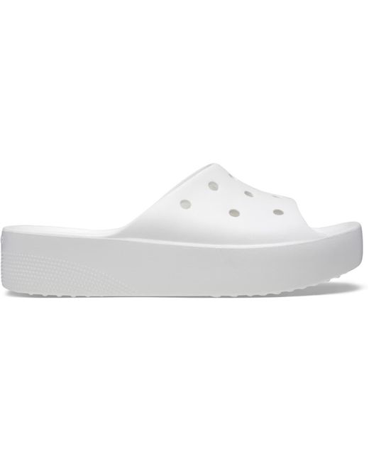 CROCSTM White Classic Platform Slide Sandals