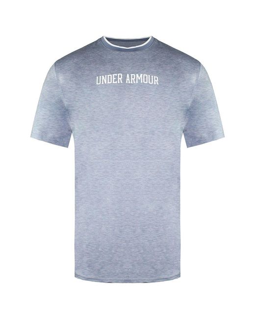 Under Armour Blue Loose Fit Short Sleeve Crew Recover T-Shirt 1361756 420 for men