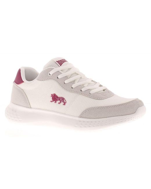 Lonsdale Pink Trainers Kinross Lace Up