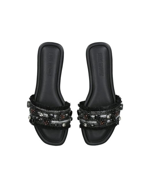 Steve Madden Black Hampton Sliders