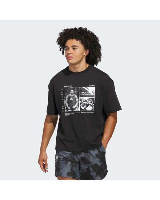 Adidas Originals Black Anthony Edwards Tee for men