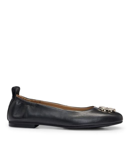 Boss Blue Dasy Double B Monogram Ballerina Pumps