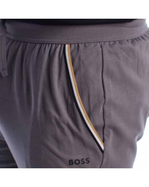 Boss Gray Cotton Stretch Pyjama Pants 50550485 for men