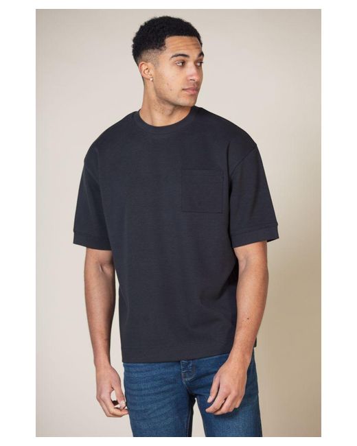 Nines Black 2-Pack Oversized Heavy Duty T-Shirts With Chest Pocket for men