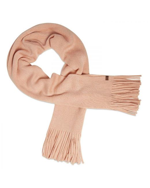 Timberland Pink Long Brushed Wool Peach Scarf A1egl 675 A1 Textile