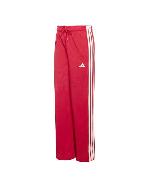 Adidas Red Open Hem Woven Tracksuit Joggers