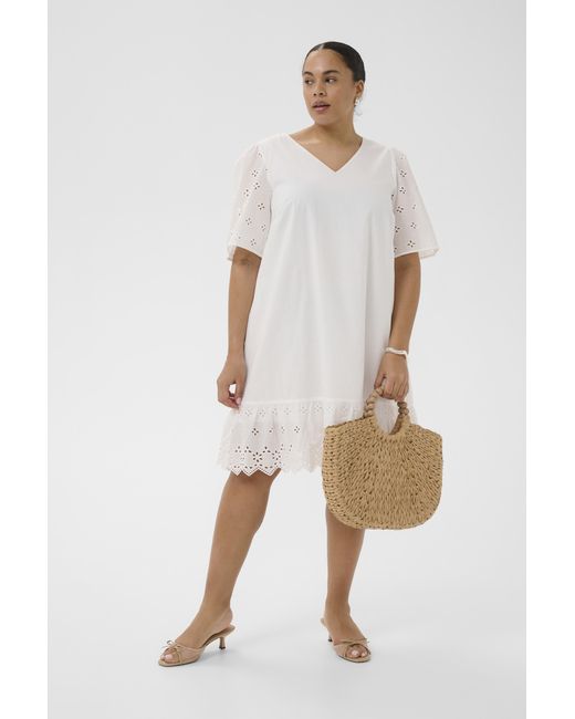 Kaffe Jurk Kcmally Jurk A-Shape in het White