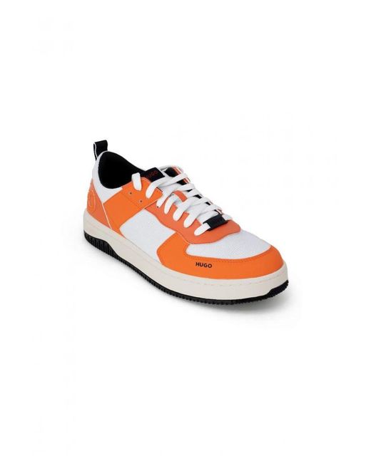 HUGO White Lace-Up Sneakers for men