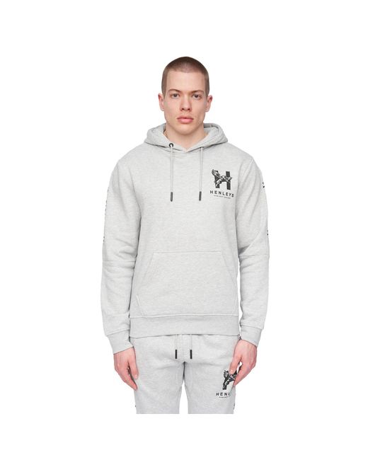Henleys Gray Tapehen Hoodie for men