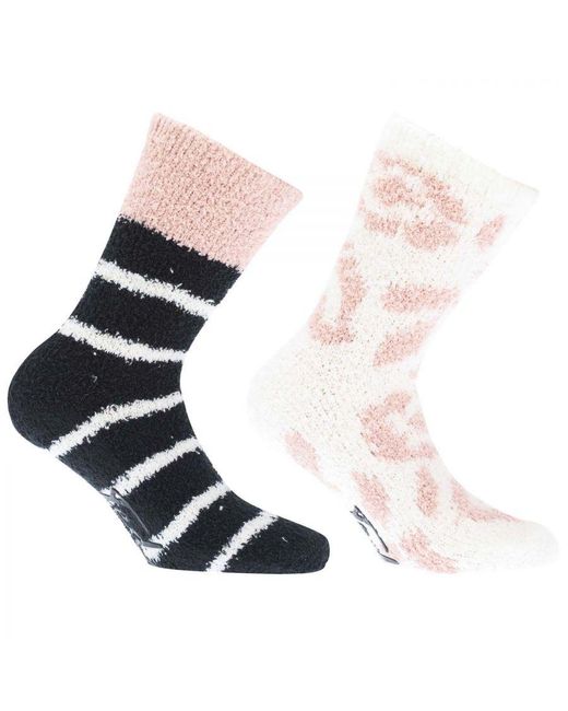 Ted Baker White Womenss 2 Pack Maxthr Cosy Socks