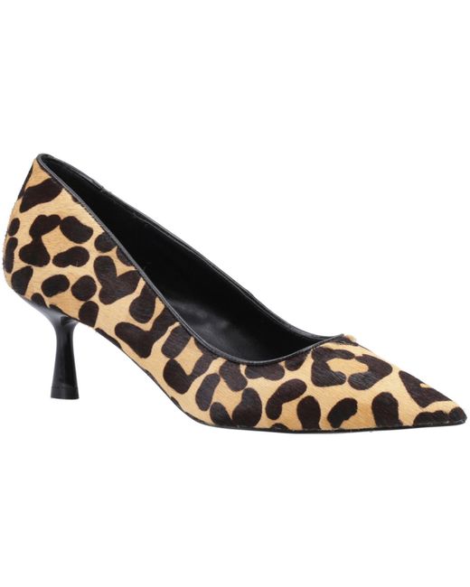 Dune Metallic Angelina Leather Leopard Heels