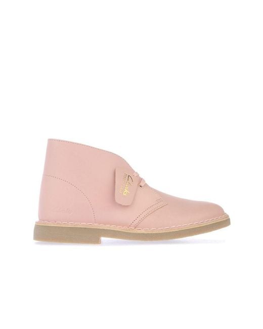 Clarks Pink S Desert Boot 2 Leather Boots