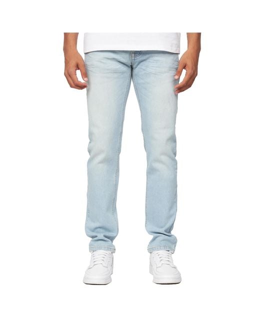 Crosshatch Blue Buraca Slim Jeans (Light Wash) for men
