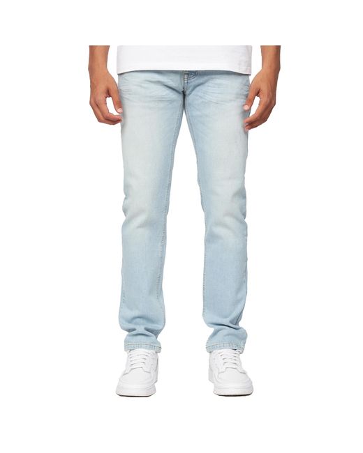 Crosshatch Blue Buraca Slim Jeans (Light Wash) for men