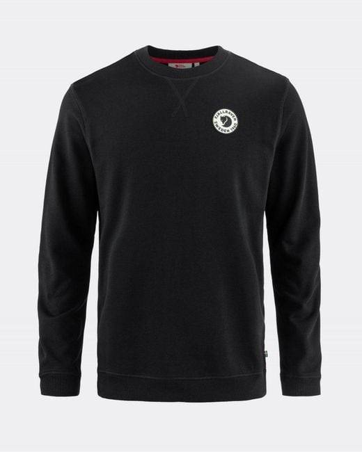 Fjallraven Black 1960 Logo Badge Sweatshirt for men