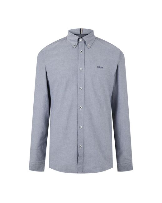 Boss Blue Plain Long Sleeve Shirt for men