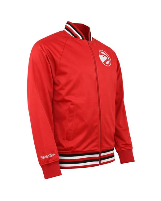 Mitchell & Ness Red Michell & Nba Atlanta Hawks Prospect Track Jacket for men