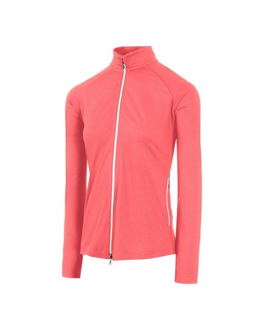 Island Green Pink Ladies Embossed Full Zip Jacket